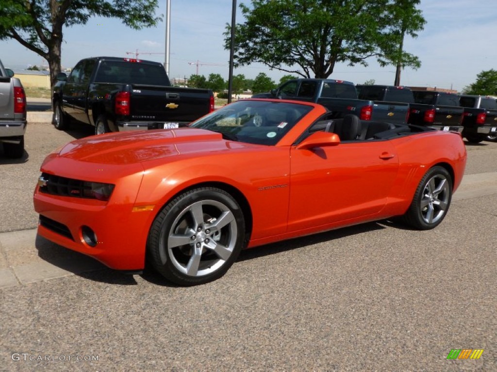 2011 Camaro LT/RS Convertible - Inferno Orange Metallic / Black photo #1