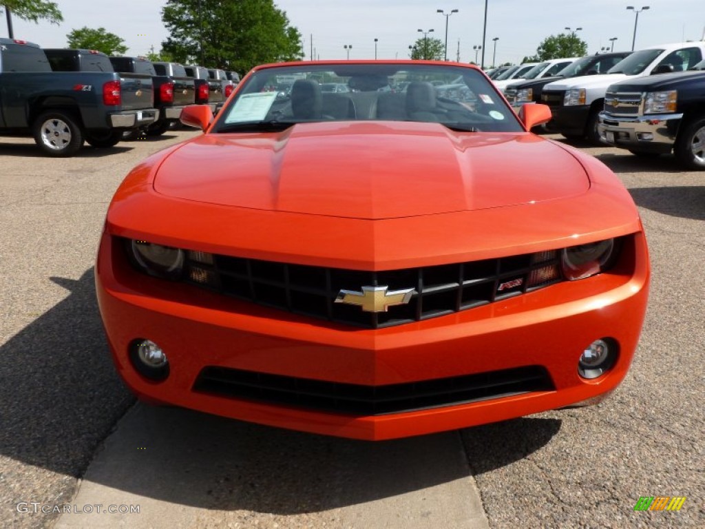 Inferno Orange Metallic 2011 Chevrolet Camaro LT/RS Convertible Exterior Photo #67068072