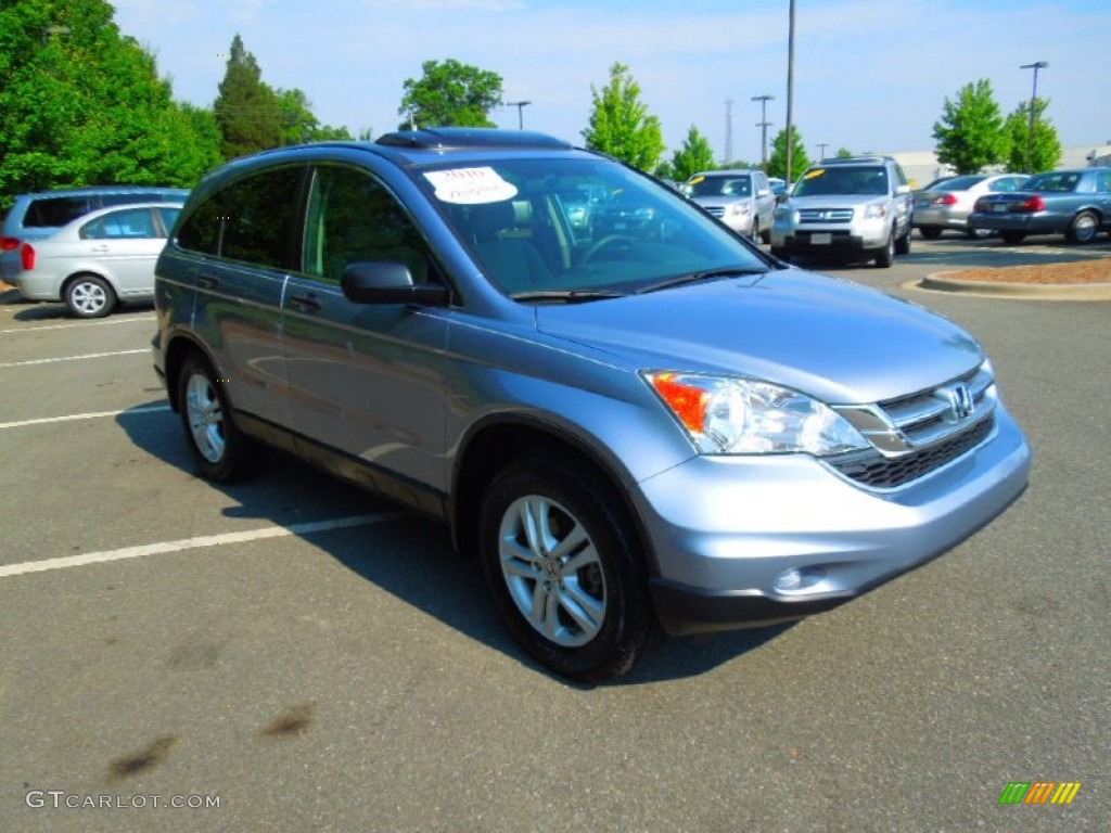 2010 CR-V EX - Glacier Blue Metallic / Gray photo #3