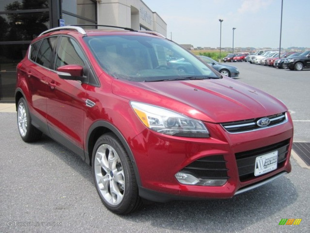 2013 Escape Titanium 2.0L EcoBoost 4WD - Ruby Red Metallic / Charcoal Black photo #1