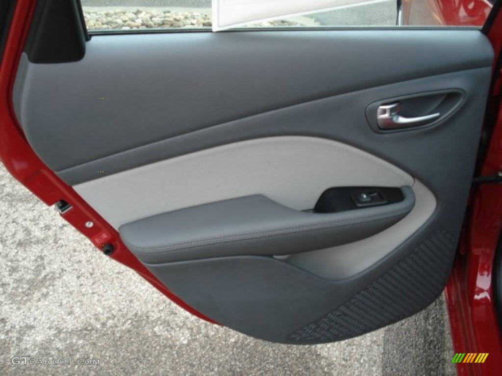 2013 Dodge Dart Rallye Black/Light Diesel Gray Door Panel Photo #67069734