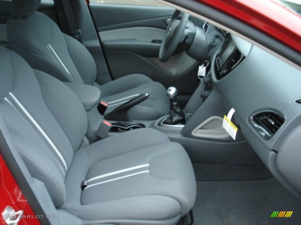 Black/Light Diesel Gray Interior 2013 Dodge Dart Rallye Photo #67069746