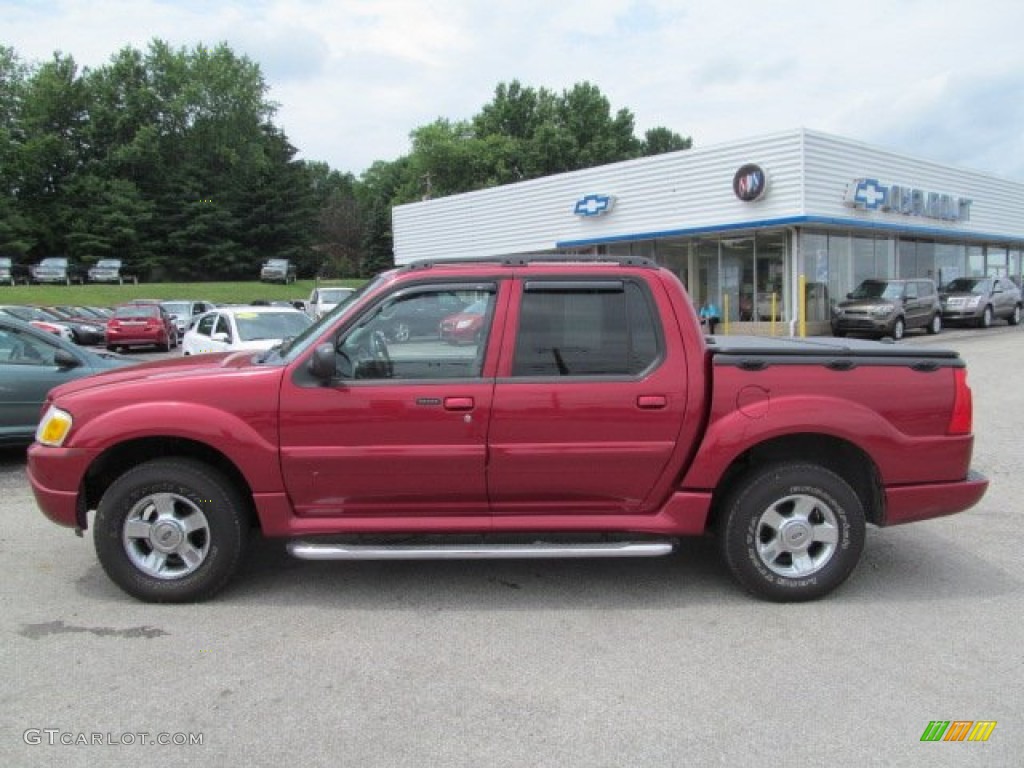 Red Fire Metallic 2004 Ford Explorer Sport Trac Adrenalin 4x4 Exterior Photo #67072754