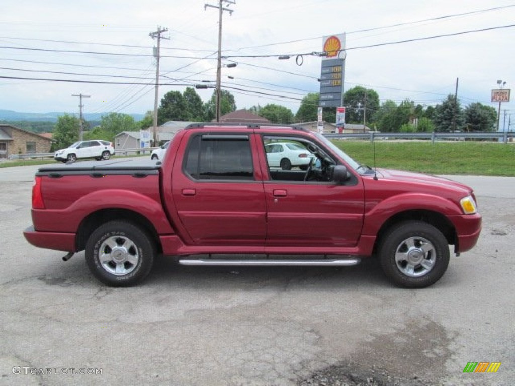 Red Fire Metallic 2004 Ford Explorer Sport Trac Adrenalin 4x4 Exterior Photo #67072802