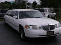 2001 Vibrant White Lincoln Town Car DaBryan Limousine  photo #1