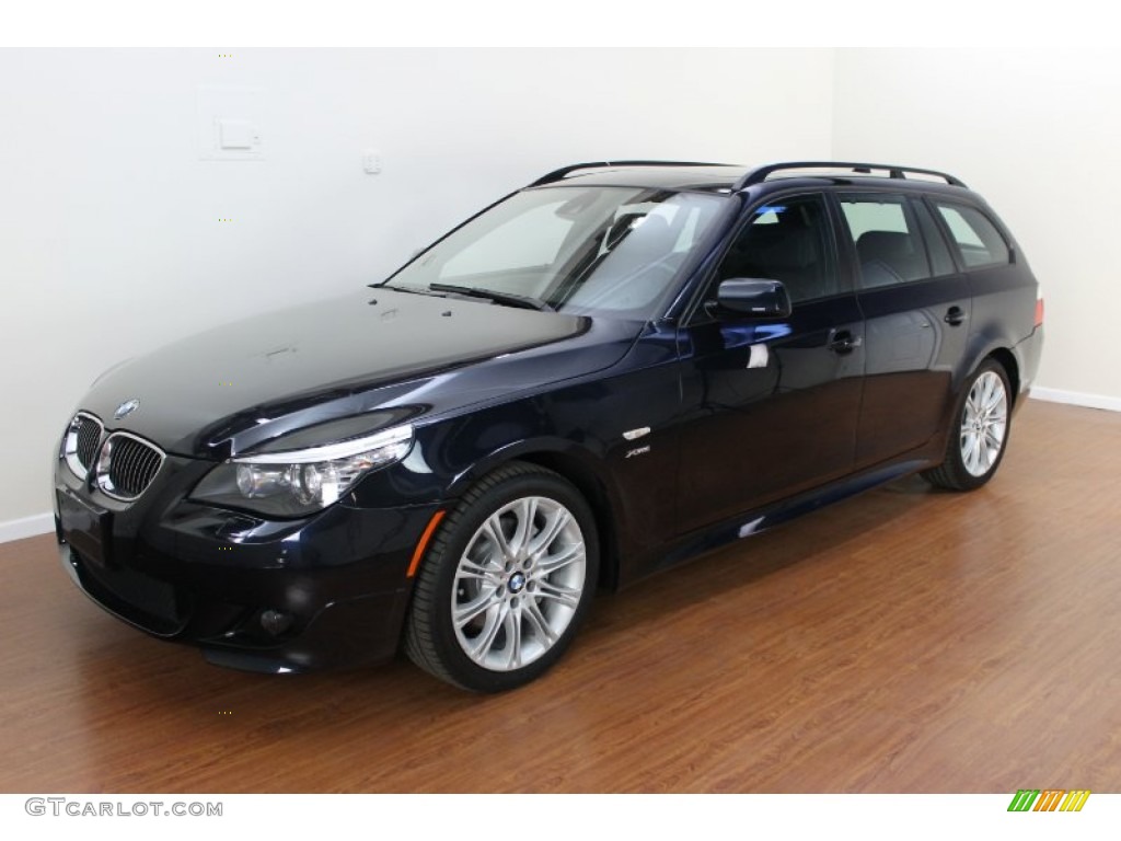 2010 5 Series 535i xDrive Sports Wagon - Carbon Black Metallic / Black photo #1