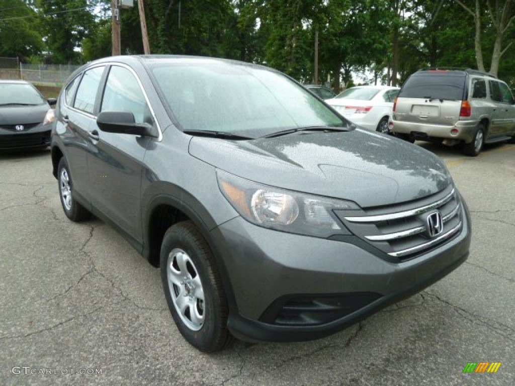 2012 CR-V LX 4WD - Polished Metal Metallic / Gray photo #6