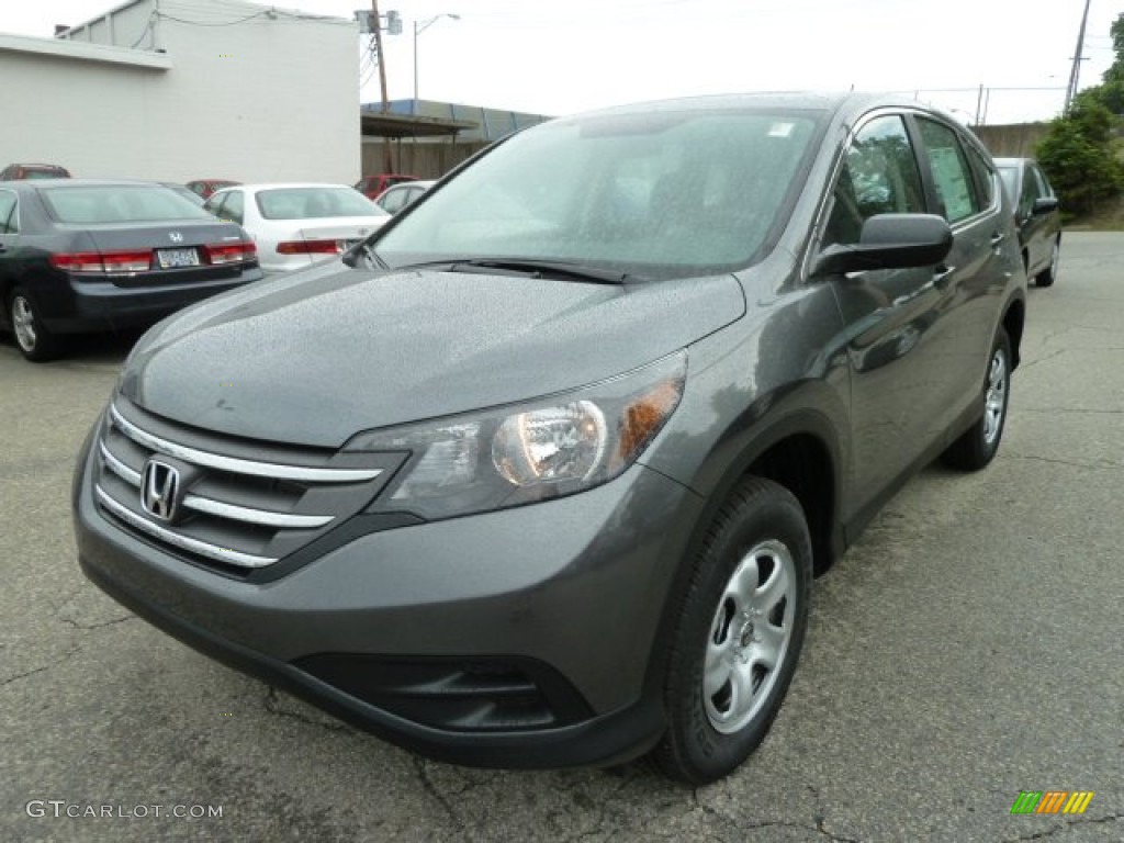 2012 CR-V LX 4WD - Polished Metal Metallic / Gray photo #8