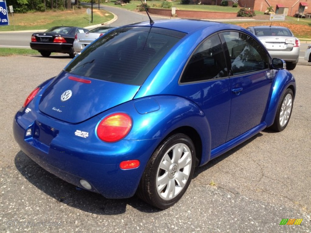 2003 New Beetle GLS 1.8T Coupe - Blue Lagoon Metallic / Black/Blue photo #3