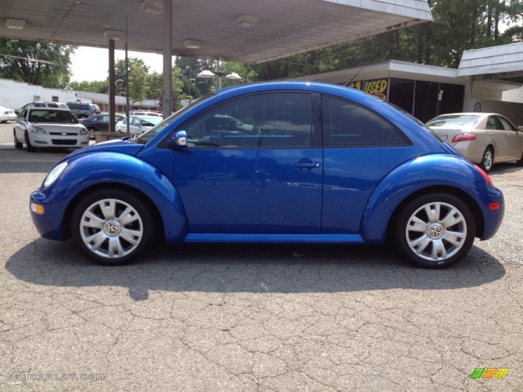 2003 New Beetle GLS 1.8T Coupe - Blue Lagoon Metallic / Black/Blue photo #6