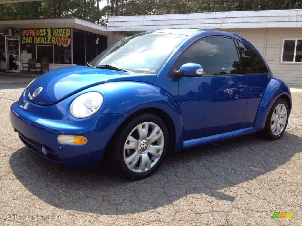 2003 New Beetle GLS 1.8T Coupe - Blue Lagoon Metallic / Black/Blue photo #7