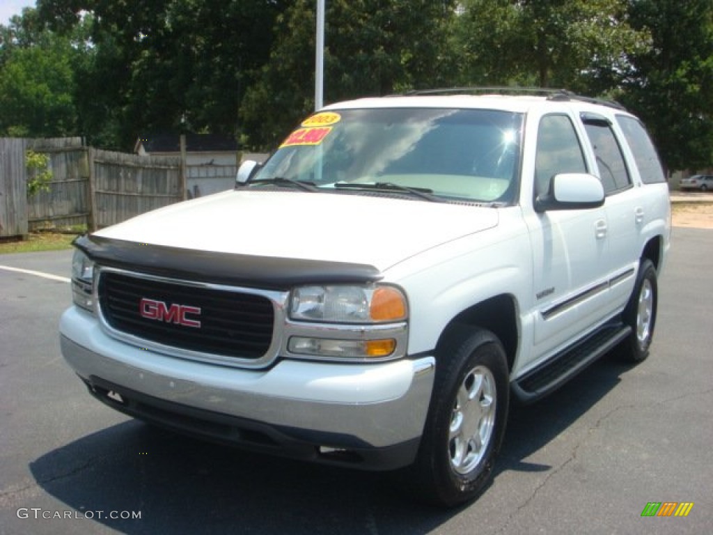 2003 Yukon SLT - Summit White / Neutral/Shale photo #1