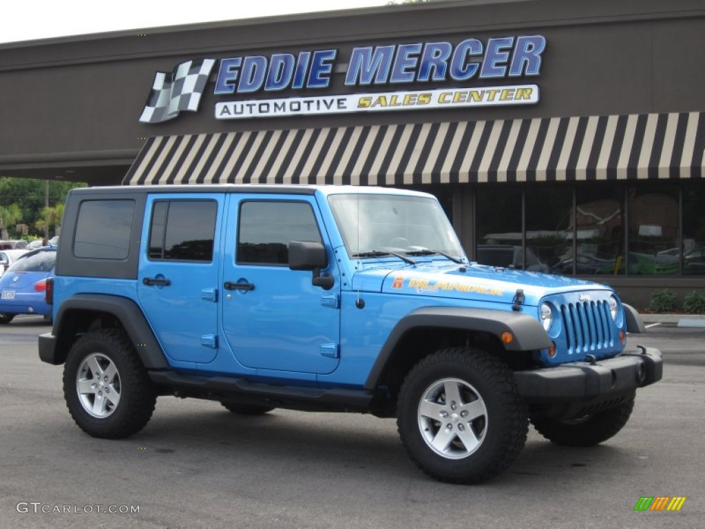 2010 Wrangler Unlimited Islander Edition 4x4 - Surf Blue Pearl / Dark Slate Gray/Blue photo #1