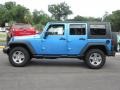Surf Blue Pearl 2010 Jeep Wrangler Unlimited Islander Edition 4x4 Exterior