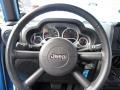 2010 Jeep Wrangler Unlimited Dark Slate Gray/Blue Interior Steering Wheel Photo