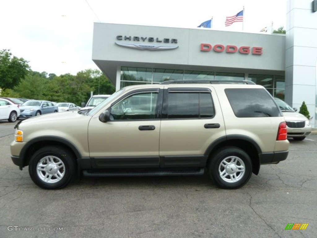 2003 Explorer XLT 4x4 - Harvest Gold Metallic / Medium Parchment Beige photo #2