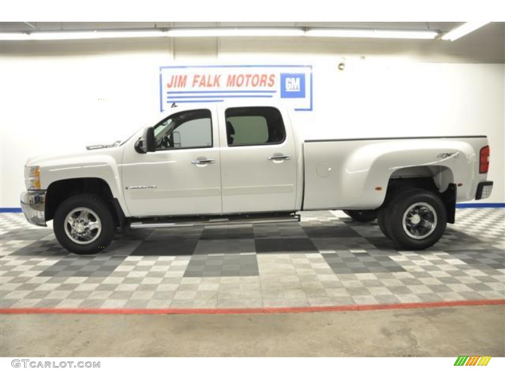 2008 Silverado 3500HD LT Crew Cab 4x4 Dually - Summit White / Ebony photo #2