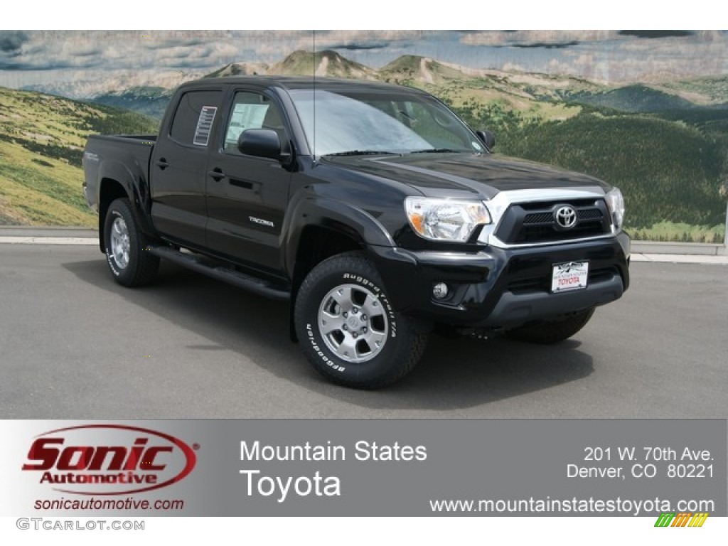 2012 Tacoma V6 TRD Double Cab 4x4 - Black / Graphite photo #1