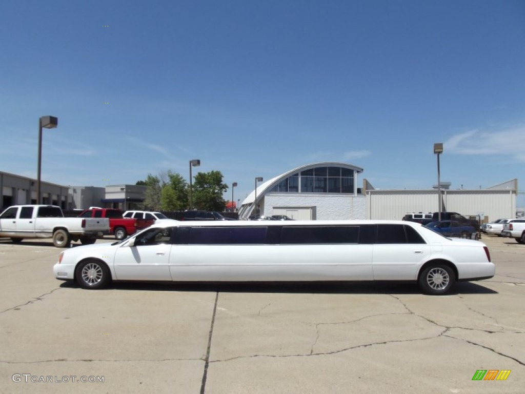 Cotillion White 2004 Cadillac DeVille Limousine Exterior Photo #67086787