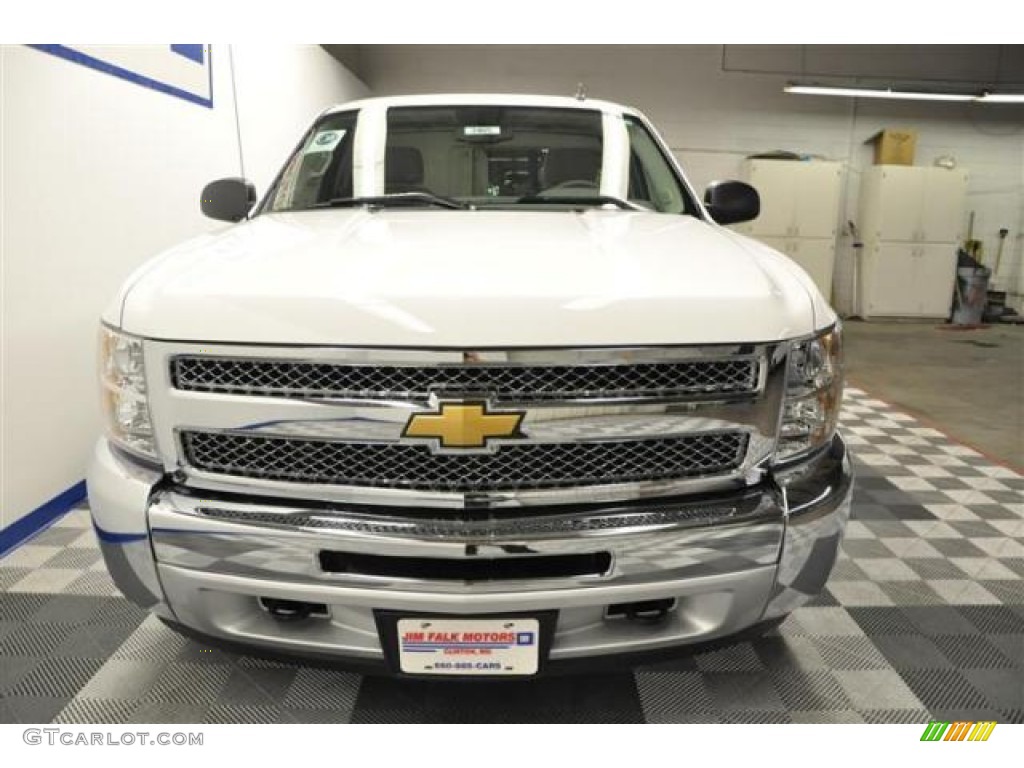 2012 Silverado 1500 LT Regular Cab 4x4 - Summit White / Light Titanium/Dark Titanium photo #4