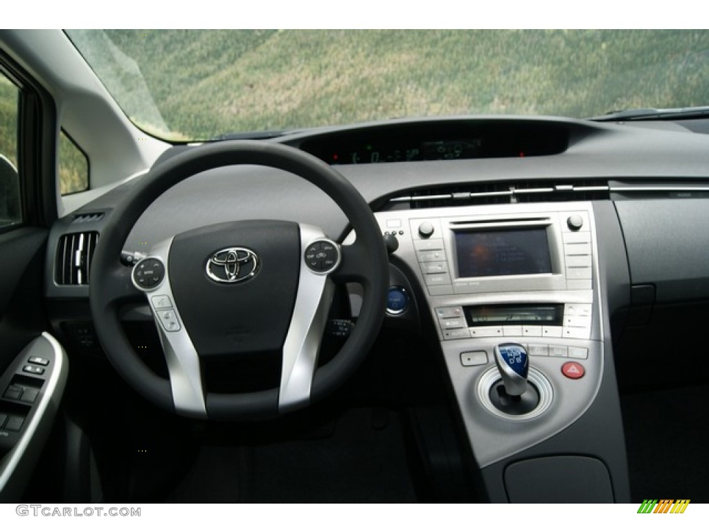 2012 Toyota Prius 3rd Gen Three Hybrid Dark Gray Dashboard Photo #67087891