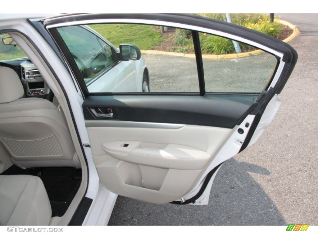 2010 Subaru Legacy 2.5i Sedan Warm Ivory Door Panel Photo #67088368
