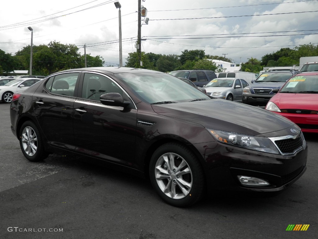 2012 Optima LX - Dark Cherry / Gray photo #1