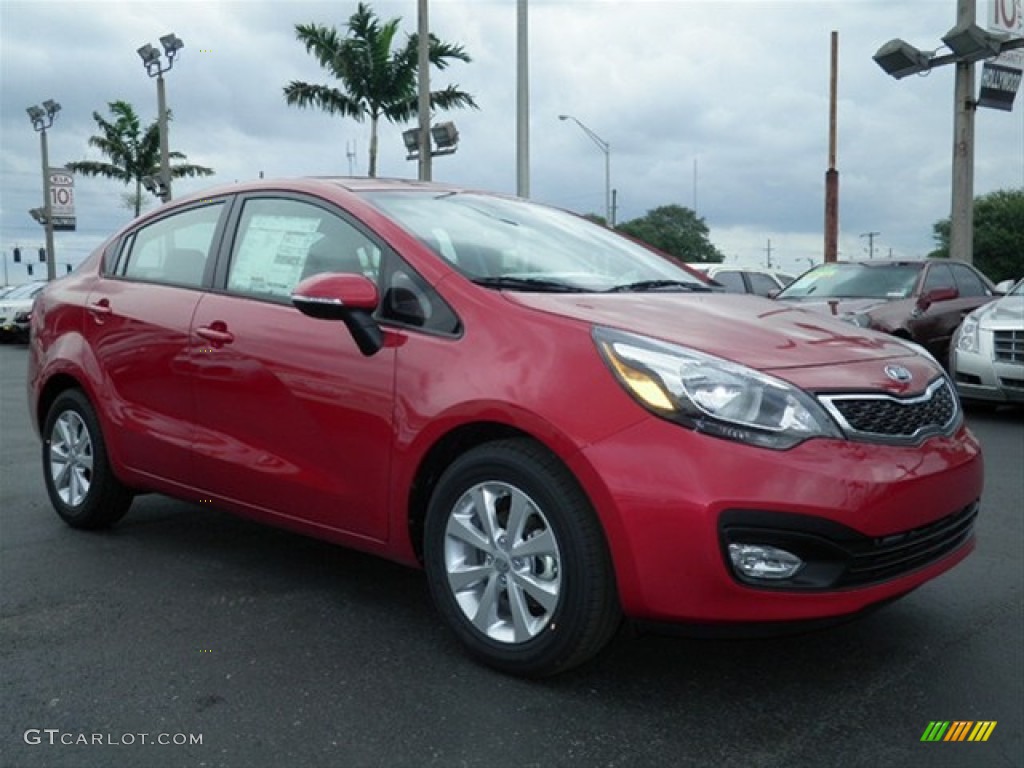 Signal Red 2012 Kia Rio EX Exterior Photo #67090726