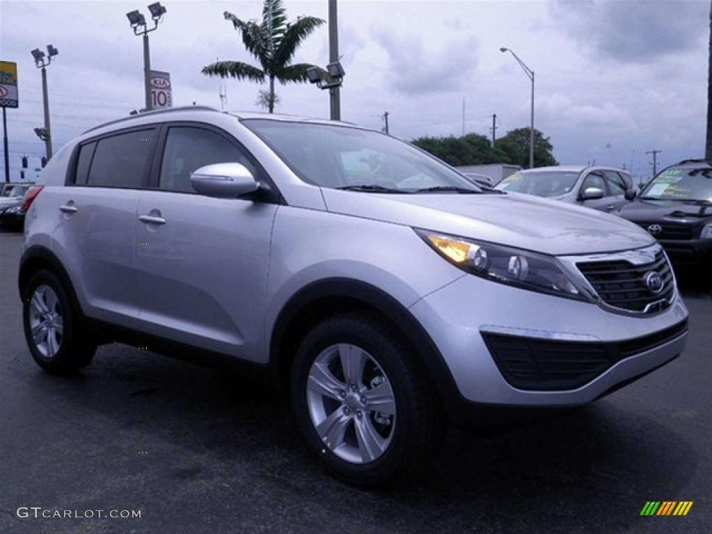 2012 Sportage LX - Bright Silver / Black photo #1