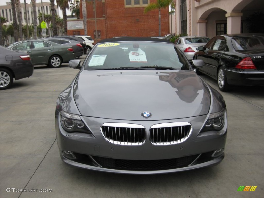 2008 6 Series 650i Convertible - Space Grey Metallic / Black photo #6