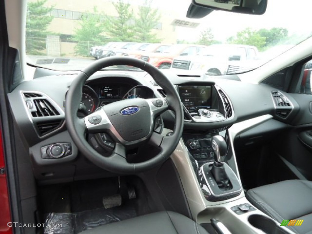 2013 Ford Escape SEL 2.0L EcoBoost 4WD Charcoal Black Dashboard Photo #67095523
