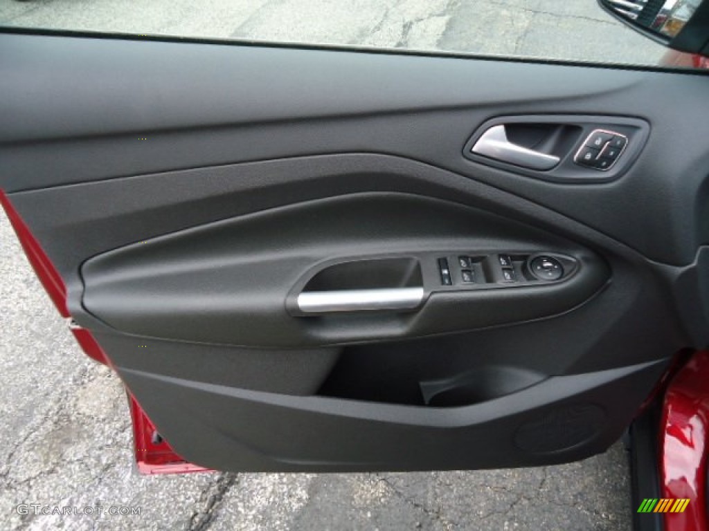 2013 Ford Escape SEL 2.0L EcoBoost 4WD Charcoal Black Door Panel Photo #67095529