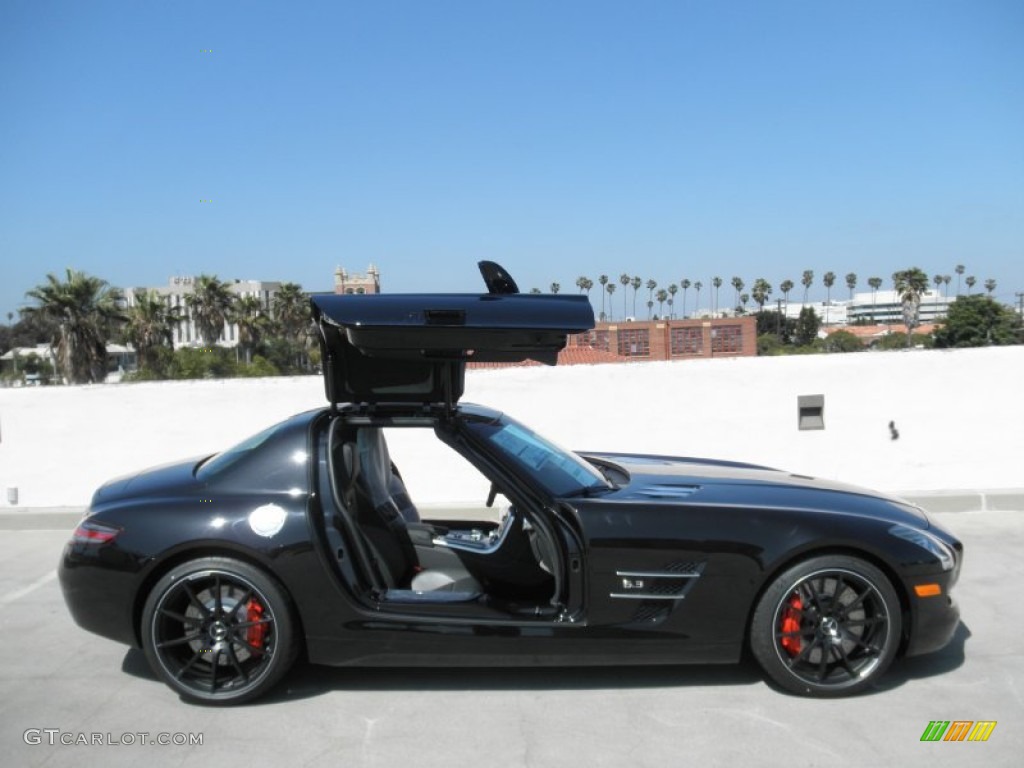 Obsidian Black Metallic 2012 Mercedes-Benz SLS AMG Exterior Photo #67098804