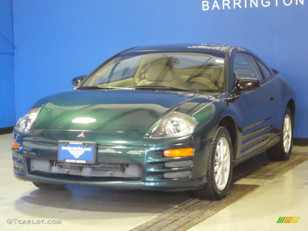 2001 Eclipse GS Coupe - Sherwood Green Pearl / Beige photo #3