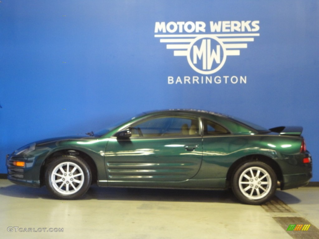 2001 Eclipse GS Coupe - Sherwood Green Pearl / Beige photo #5