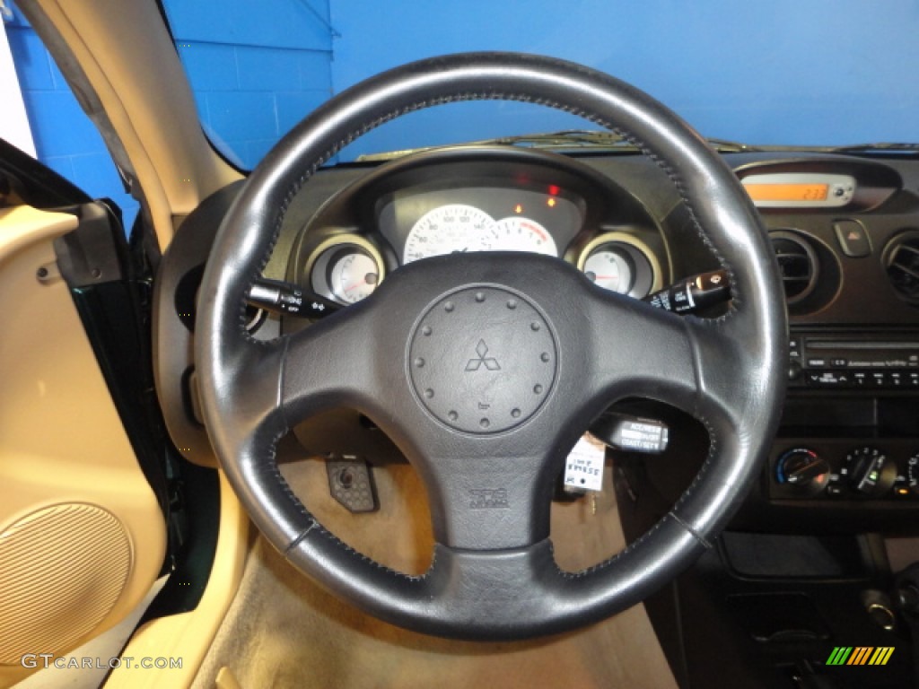 2001 Eclipse GS Coupe - Sherwood Green Pearl / Beige photo #14
