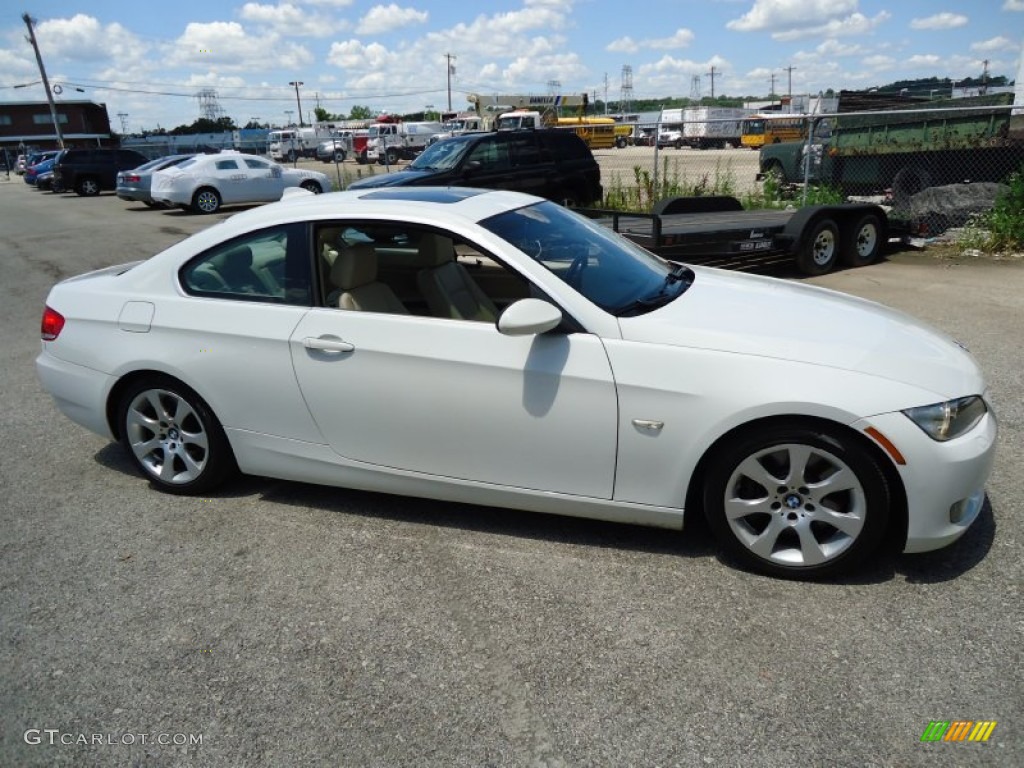 2008 3 Series 335i Coupe - Alpine White / Cream Beige photo #4