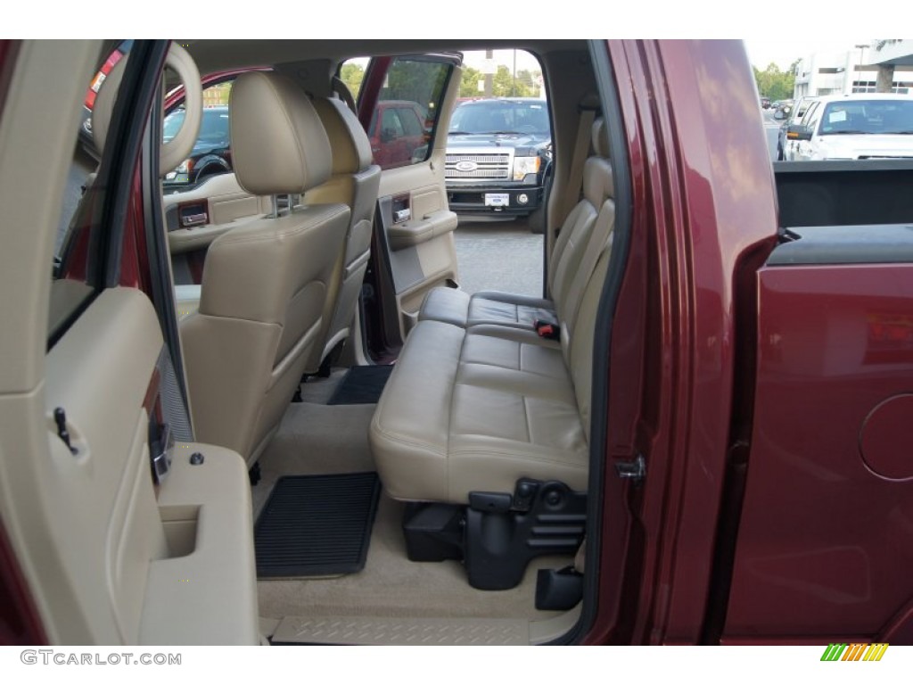 2006 F150 Lariat SuperCrew 4x4 - Dark Toreador Red Metallic / Tan photo #9