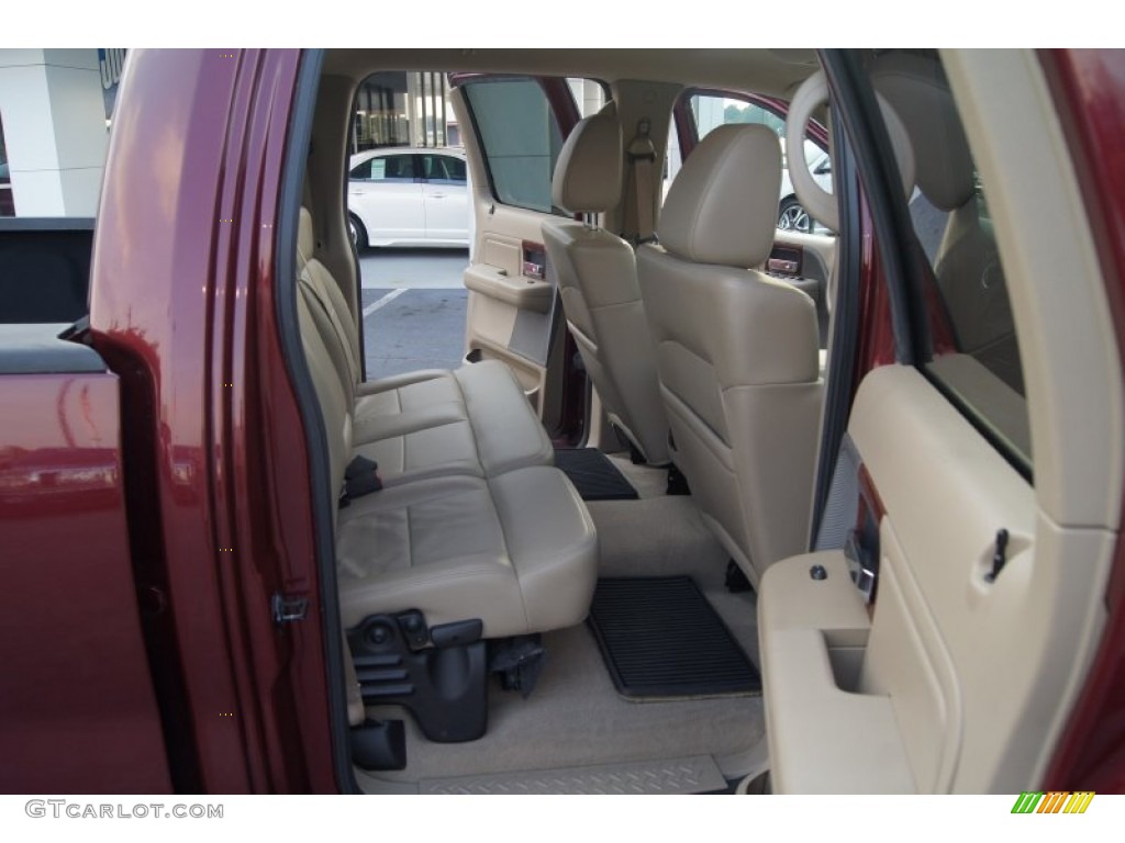 2006 F150 Lariat SuperCrew 4x4 - Dark Toreador Red Metallic / Tan photo #10