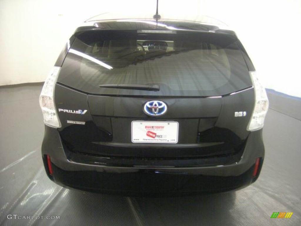 2012 Prius v Five Hybrid - Black / Bisque photo #3