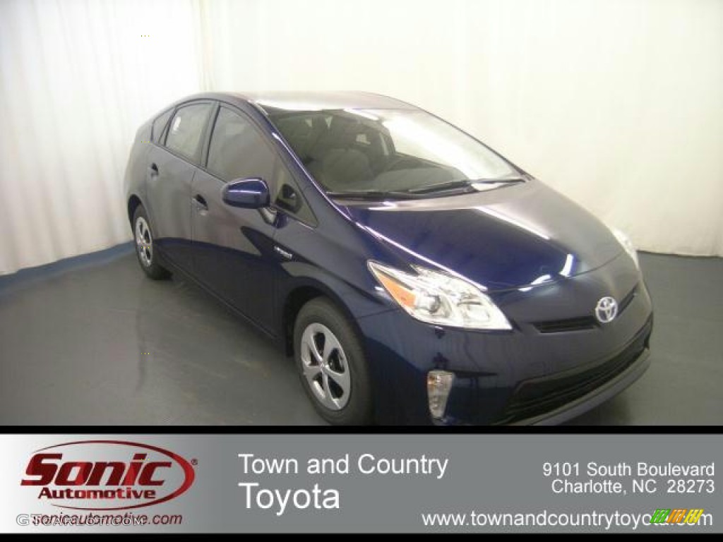 2012 Prius 3rd Gen Two Hybrid - Nautical Blue Metallic / Dark Gray photo #1