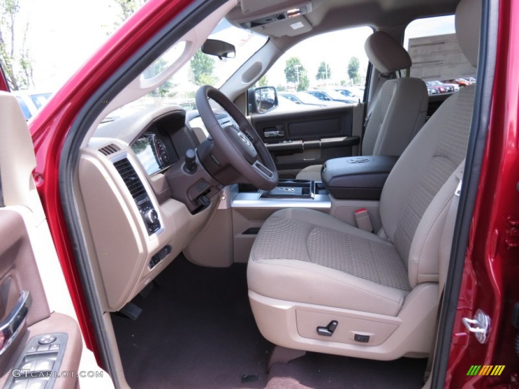 2012 Ram 1500 Big Horn Quad Cab - Deep Cherry Red Crystal Pearl / Light Pebble Beige/Bark Brown photo #7