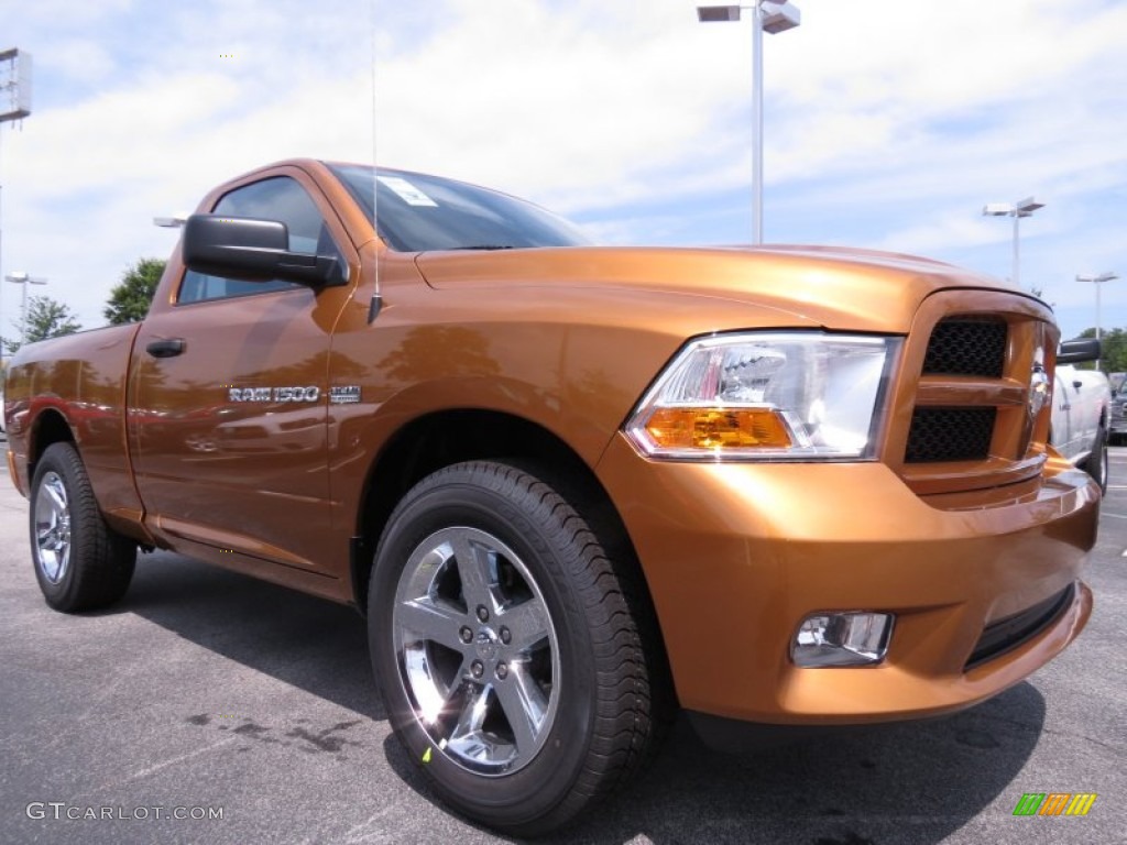 2012 Ram 1500 Express Regular Cab - Tequila Sunrise Pearl / Dark Slate Gray/Medium Graystone photo #4