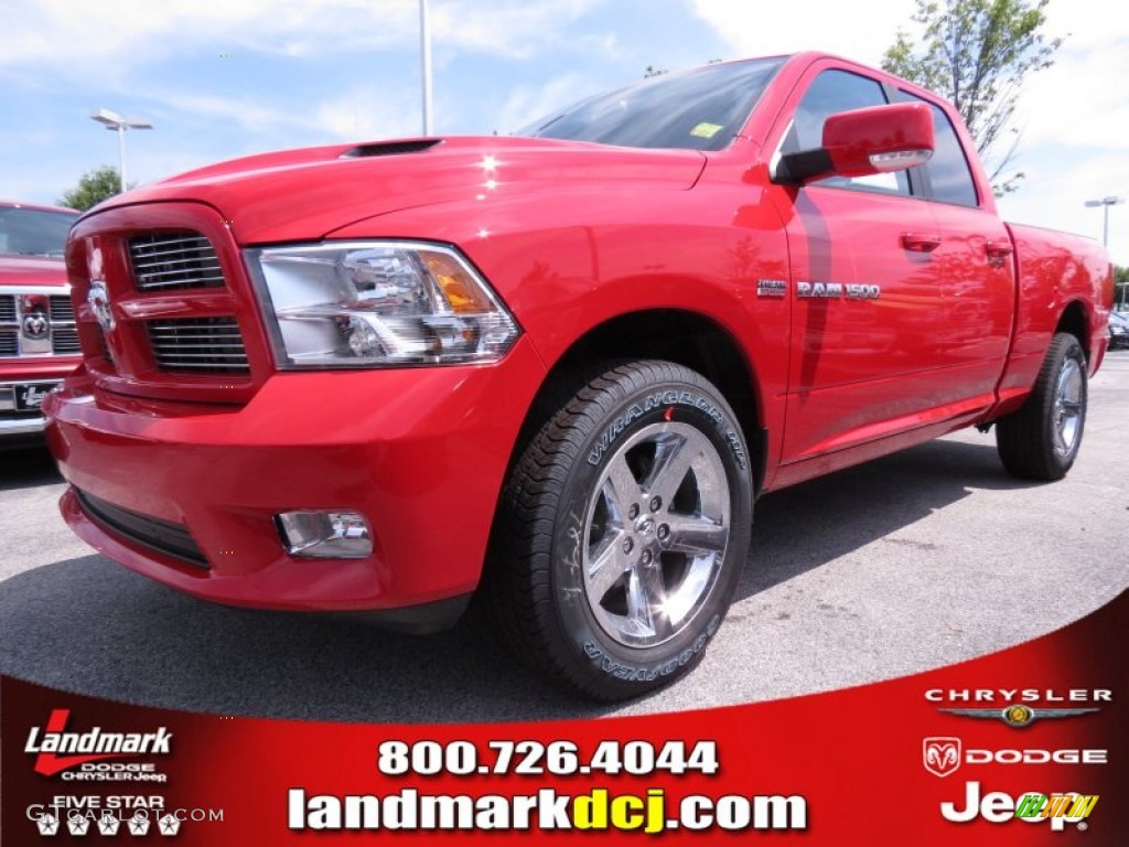 2012 Ram 1500 Sport Quad Cab - Flame Red / Dark Slate Gray photo #1