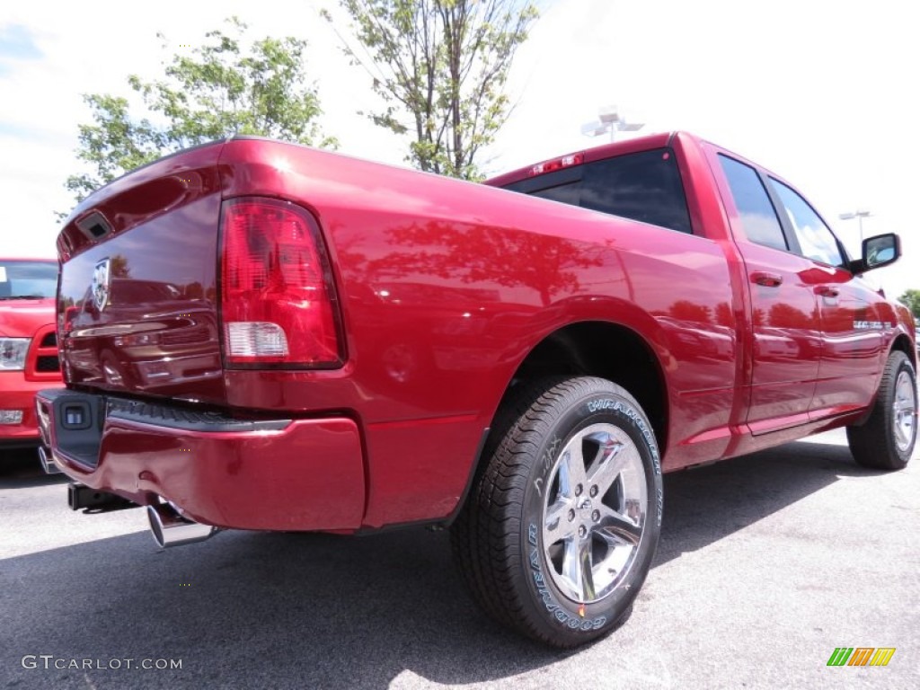 2012 Ram 1500 Sport Quad Cab - Deep Cherry Red Crystal Pearl / Dark Slate Gray photo #3