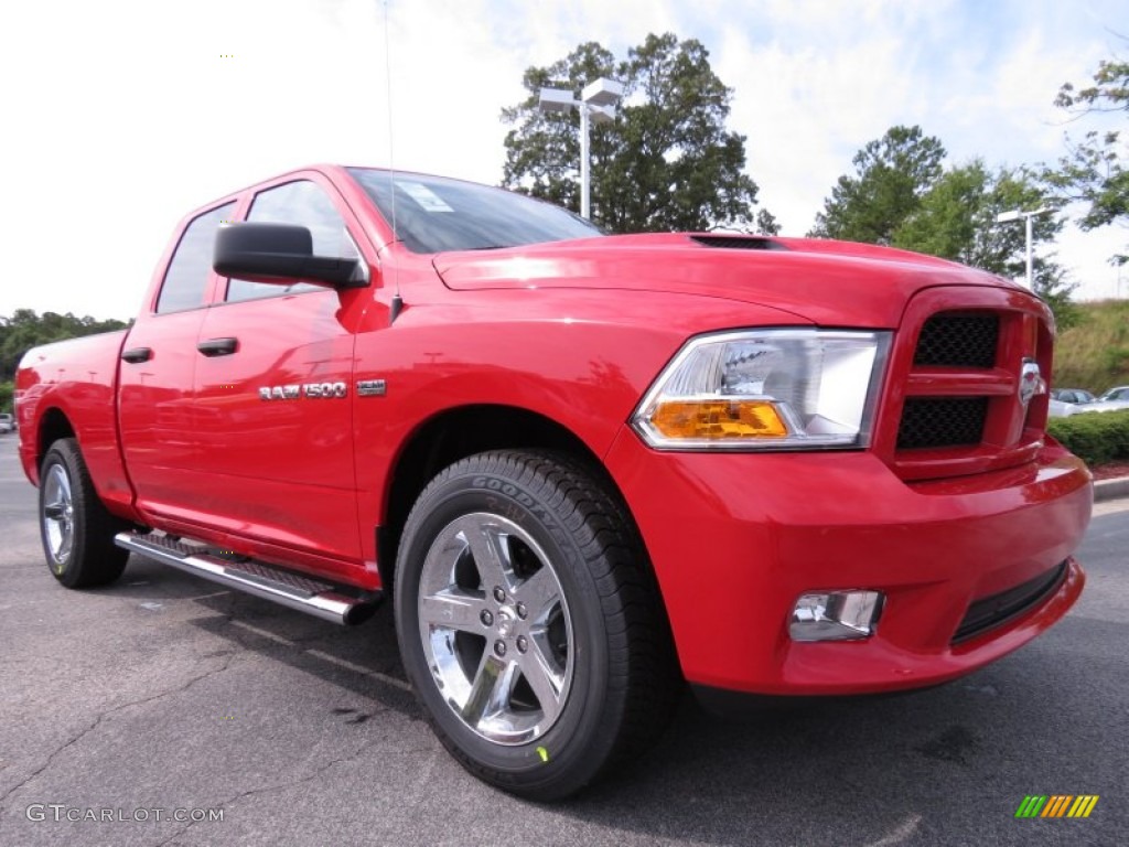 Flame Red 2012 Dodge Ram 1500 Express Quad Cab Exterior Photo #67107587