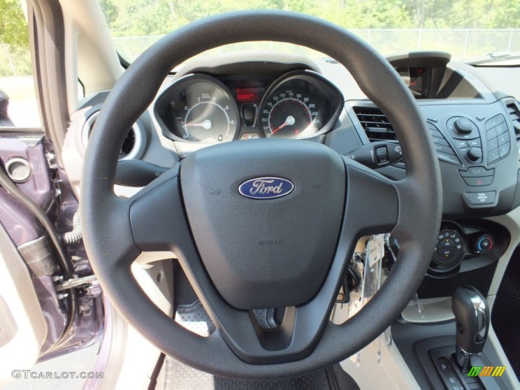 2012 Fiesta S Sedan - Violet Grey Metallic / Light Stone/Charcoal Black photo #13