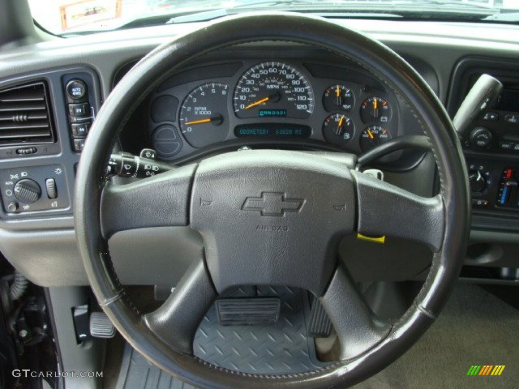 2004 Chevrolet Silverado 1500 LS Regular Cab 4x4 Dark Charcoal Steering Wheel Photo #67108055