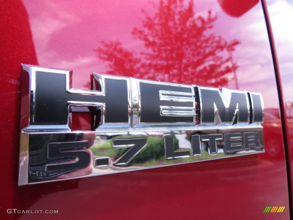 2012 Ram 1500 Express Quad Cab - Deep Cherry Red Crystal Pearl / Dark Slate Gray/Medium Graystone photo #6
