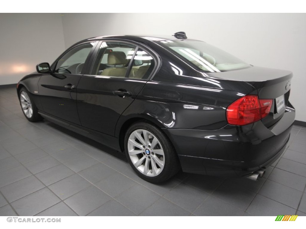 2009 3 Series 328i Sedan - Black Sapphire Metallic / Beige photo #5